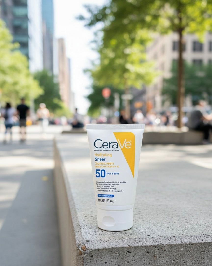 CeraVe Hydrating Sheer Sunscreen SPF 50 – Face & Body (89ml)